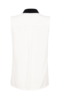 Bluza bez rukava sa kontrastnim reverima Tiffany Production